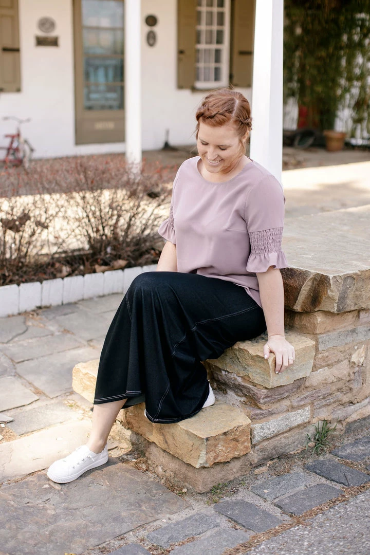 The Main Street Exchange 'Caroline' Long Denim Knit Skirt In Black FINAL SALE Skirts 1 The Main Street Exchange 'Caroline' Long Denim Knit Skirt In Black FINAL SALE Skirts