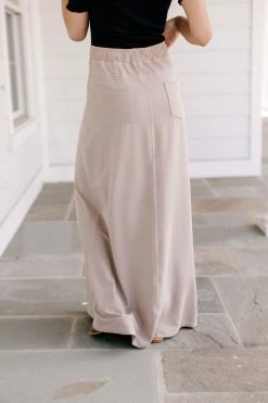 The Main Street Exchange 'Caroline' Long Knit Denim Skirt Exclusive Designs