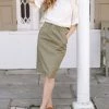 The Main Street Exchange Exclusive Designs 'Adele' Skirt In Olive FINAL SALE