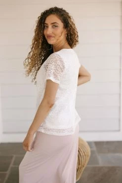 The Main Street Exchange 'Annlyn' Lace Top In White 9 The Main Street Exchange 'Annlyn' Lace Top In White