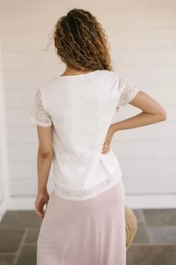 The Main Street Exchange 'Annlyn' Lace Top In White 10 The Main Street Exchange 'Annlyn' Lace Top In White
