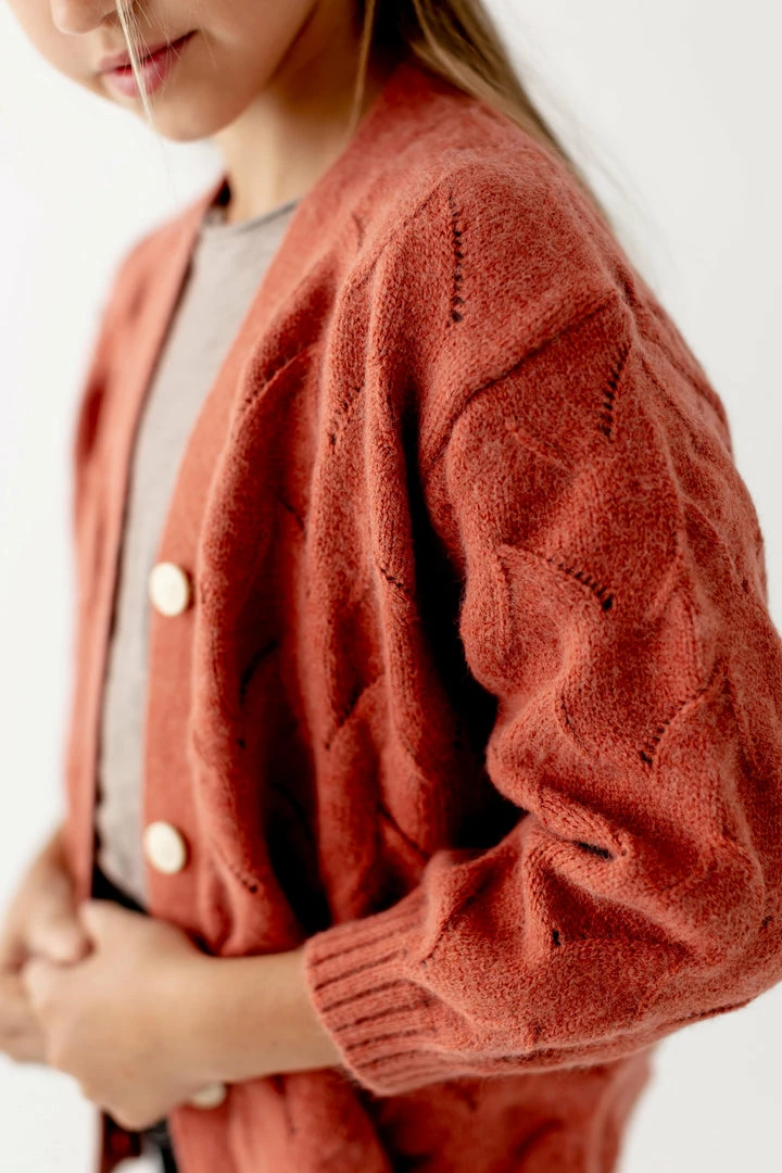 12pm By Mon Ami 'Charlotte' Girl Cable Knit Cardigan FINAL SALE Tops/Cardigans 3 12pm By Mon Ami 'Charlotte' Girl Cable Knit Cardigan FINAL SALE Tops/Cardigans