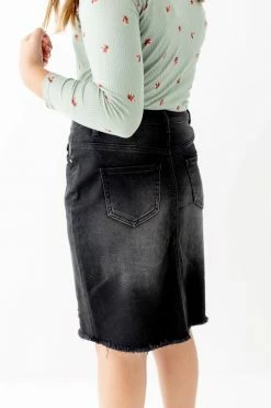 The Main Street Exchange 'Nala' Girl Distressed Denim Skirt Exclusive Designs