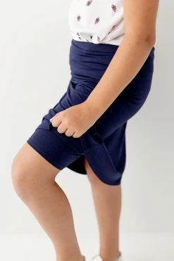 THE MAIN STREET EXCHANGE Exclusive Designs 'Zoey' Girl Skort In Navy