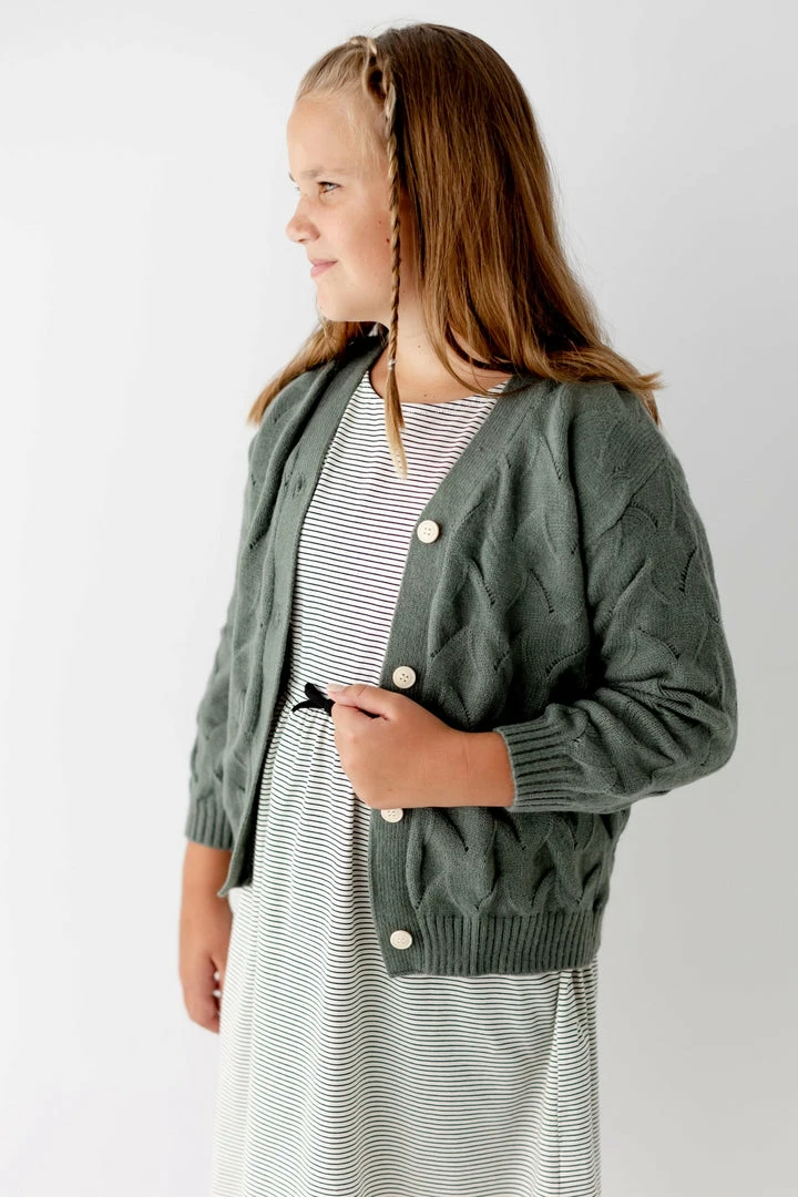 12pm By Mon Ami 'Charlotte' Girl Cable Knit Cardigan FINAL SALE Tops/Cardigans 7 12pm By Mon Ami 'Charlotte' Girl Cable Knit Cardigan FINAL SALE Tops/Cardigans