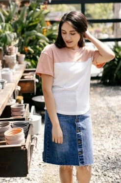 The Main Street Exchange 'Brynn' Color Block Tee FINAL SALE Exclusive Designs