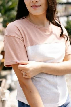 The Main Street Exchange 'Brynn' Color Block Tee FINAL SALE Exclusive Designs