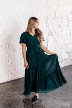 Mikarose Dresses 'Elizabeth' Maxi Dress In Pine