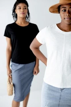 The Main Street Exchange Lancaster Collection 'Amara' Basic Pocket Tee