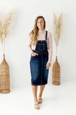 The Main Street Exchange 'Emerson' Dark Denim Skirt Overalls Exclusive Designs 15 The Main Street Exchange 'Emerson' Dark Denim Skirt Overalls Exclusive Designs