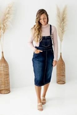 The Main Street Exchange 'Emerson' Dark Denim Skirt Overalls Exclusive Designs 18 The Main Street Exchange 'Emerson' Dark Denim Skirt Overalls Exclusive Designs