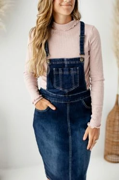 The Main Street Exchange 'Emerson' Dark Denim Skirt Overalls Exclusive Designs 14 The Main Street Exchange 'Emerson' Dark Denim Skirt Overalls Exclusive Designs