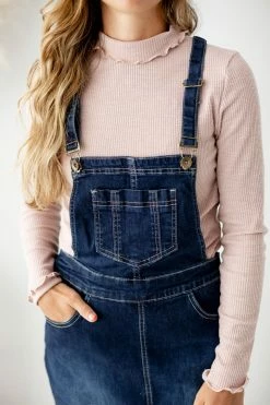 The Main Street Exchange 'Emerson' Dark Denim Skirt Overalls Exclusive Designs 22 The Main Street Exchange 'Emerson' Dark Denim Skirt Overalls Exclusive Designs