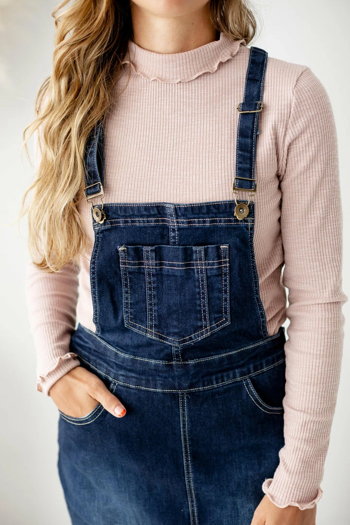 The Main Street Exchange 'Emerson' Dark Denim Skirt Overalls Exclusive Designs 11 The Main Street Exchange 'Emerson' Dark Denim Skirt Overalls Exclusive Designs