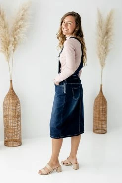 The Main Street Exchange 'Emerson' Dark Denim Skirt Overalls Exclusive Designs 16 The Main Street Exchange 'Emerson' Dark Denim Skirt Overalls Exclusive Designs