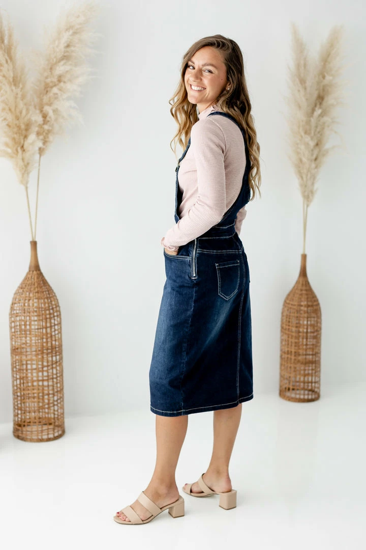 The Main Street Exchange 'Emerson' Dark Denim Skirt Overalls Exclusive Designs 5 The Main Street Exchange 'Emerson' Dark Denim Skirt Overalls Exclusive Designs