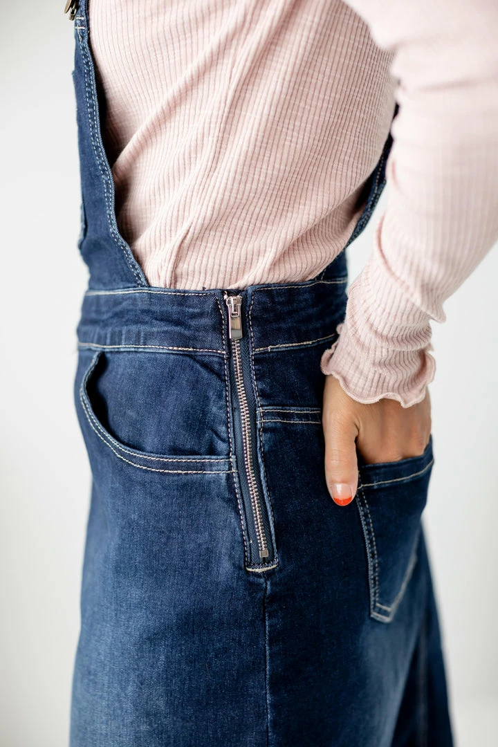 The Main Street Exchange 'Emerson' Dark Denim Skirt Overalls Exclusive Designs 12 The Main Street Exchange 'Emerson' Dark Denim Skirt Overalls Exclusive Designs