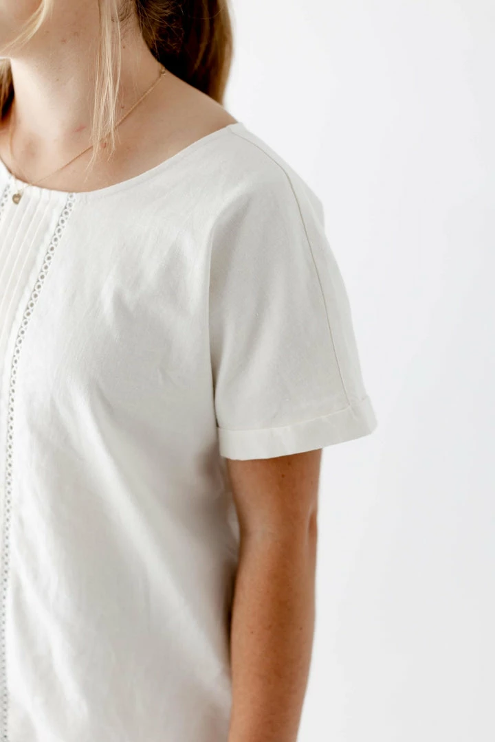 The Main Street Exchange 'Emma' Linen Top In Light Cream Exclusive Designs 3 The Main Street Exchange 'Emma' Linen Top In Light Cream Exclusive Designs