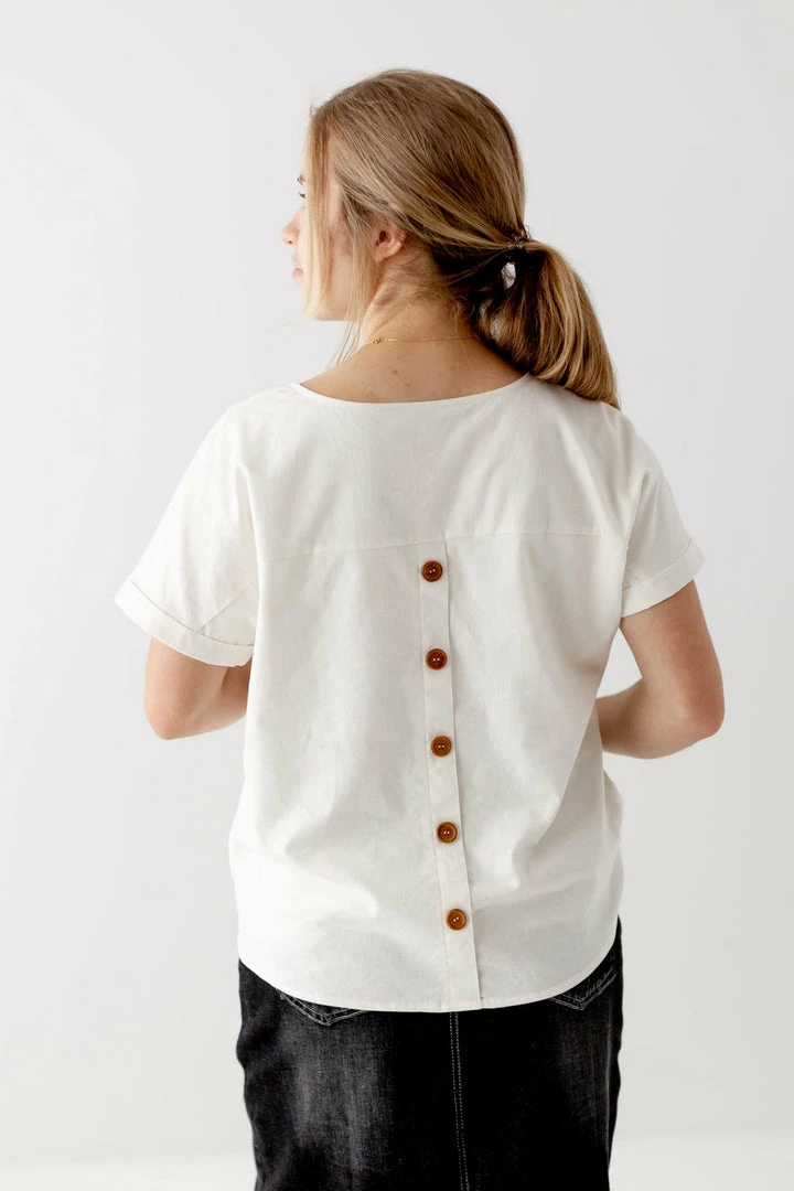 The Main Street Exchange 'Emma' Linen Top In Light Cream Exclusive Designs 4 The Main Street Exchange 'Emma' Linen Top In Light Cream Exclusive Designs