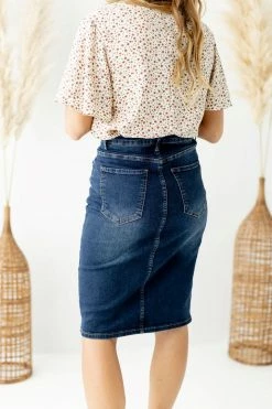 The Main Street Exchange 'Wren' Classic Denim Skirt