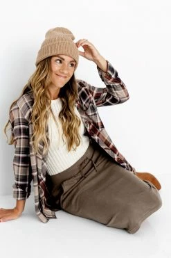 David & Young Waffle Knit Beanie FINAL SALE Accessories