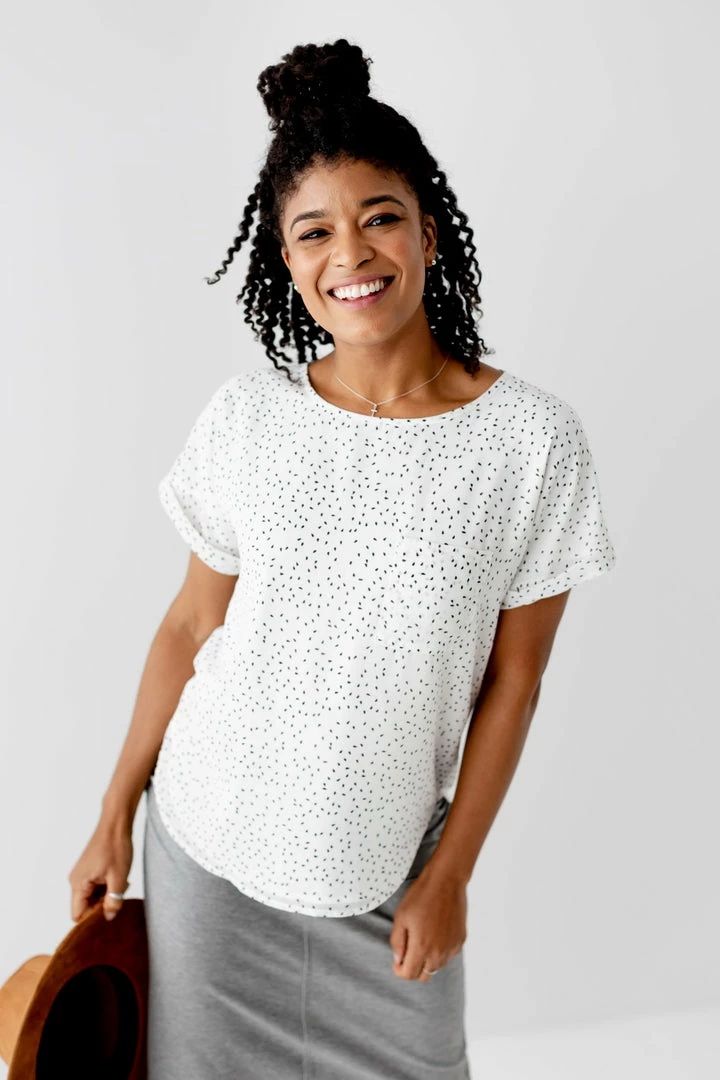 The Main Street Exchange 'Shalom' Printed Top In Ivory Lancaster Collection 1 The Main Street Exchange 'Shalom' Printed Top In Ivory Lancaster Collection