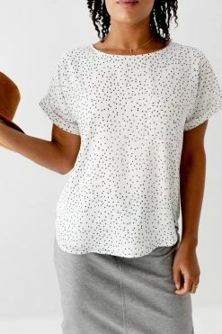 The Main Street Exchange 'Shalom' Printed Top In Ivory Lancaster Collection 11 The Main Street Exchange 'Shalom' Printed Top In Ivory Lancaster Collection