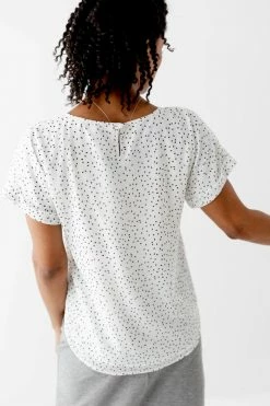 The Main Street Exchange 'Shalom' Printed Top In Ivory Lancaster Collection 15 The Main Street Exchange 'Shalom' Printed Top In Ivory Lancaster Collection