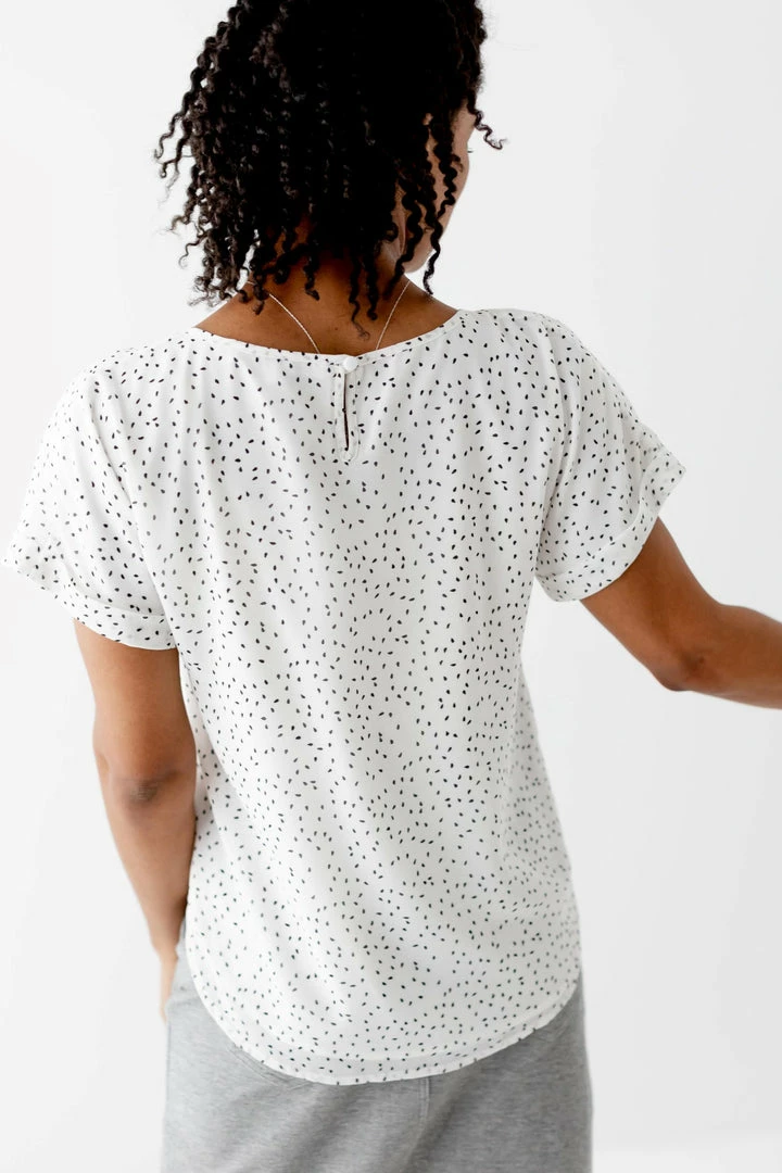 The Main Street Exchange 'Shalom' Printed Top In Ivory Lancaster Collection 7 The Main Street Exchange 'Shalom' Printed Top In Ivory Lancaster Collection