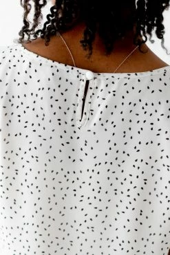 The Main Street Exchange 'Shalom' Printed Top In Ivory Lancaster Collection 16 The Main Street Exchange 'Shalom' Printed Top In Ivory Lancaster Collection