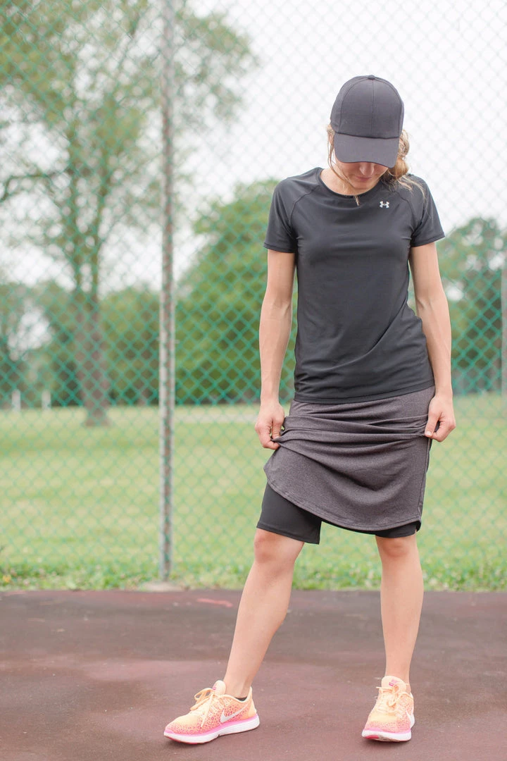The Main Street Exchange Exclusive Designs 'Alexa' Athletic Skort In Warm Charcoal 7 The Main Street Exchange Exclusive Designs 'Alexa' Athletic Skort In Warm Charcoal