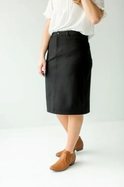 The Main Street Exchange 'Maven' Ponte Knit Skirt In Black FINAL SALE