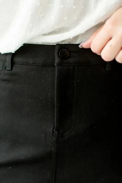 The Main Street Exchange 'Maven' Ponte Knit Skirt In Black FINAL SALE