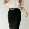 The Main Street Exchange 'Maven' Ponte Knit Skirt In Black FINAL SALE