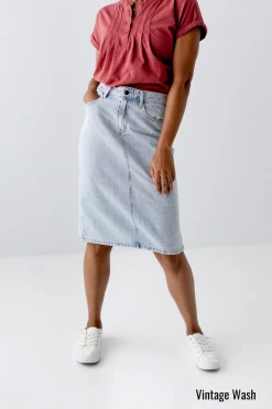 THE MAIN STREET EXCHANGE Exclusive Designs 'Kyra' Denim Skirt 17 THE MAIN STREET EXCHANGE Exclusive Designs 'Kyra' Denim Skirt