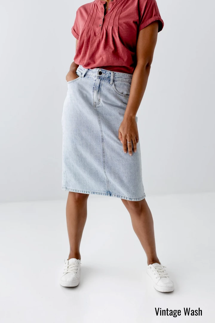 THE MAIN STREET EXCHANGE Exclusive Designs 'Kyra' Denim Skirt 5 THE MAIN STREET EXCHANGE Exclusive Designs 'Kyra' Denim Skirt