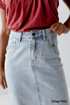 THE MAIN STREET EXCHANGE Exclusive Designs 'Kyra' Denim Skirt 18 THE MAIN STREET EXCHANGE Exclusive Designs 'Kyra' Denim Skirt