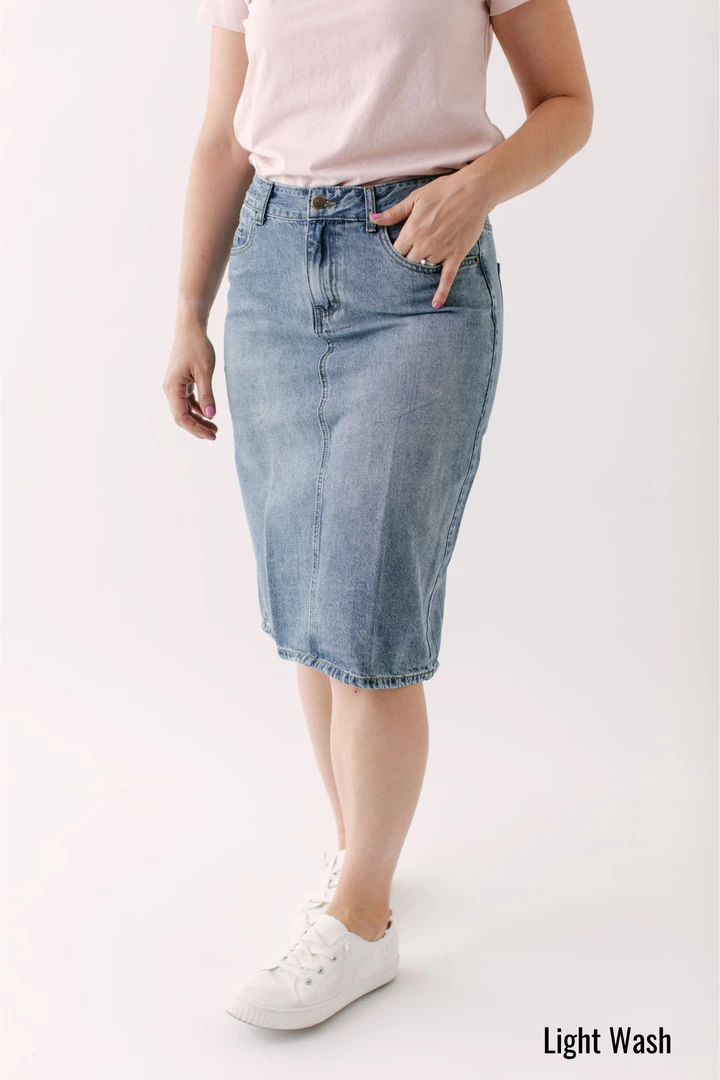 THE MAIN STREET EXCHANGE Exclusive Designs 'Kyra' Denim Skirt 7 THE MAIN STREET EXCHANGE Exclusive Designs 'Kyra' Denim Skirt