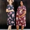 RK Apparel 'Amber' Babydoll Maternity Midi Dress FINAL SALE Dresses