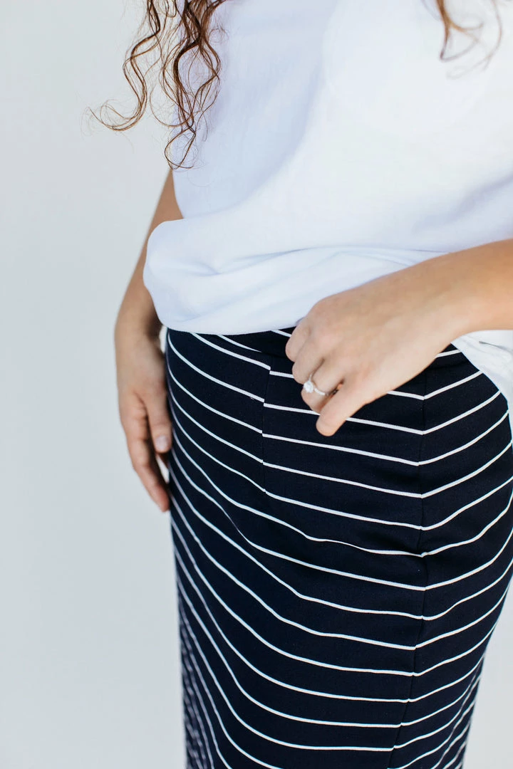 The Main Street Exchange 'Anna' Skirt In Navy With White Stripes FINAL SALE 6 The Main Street Exchange 'Anna' Skirt In Navy With White Stripes FINAL SALE