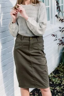 The Main Street Exchange 'Willow' Olive Skirt FINAL SALE Exclusive Designs 15 The Main Street Exchange 'Willow' Olive Skirt FINAL SALE Exclusive Designs